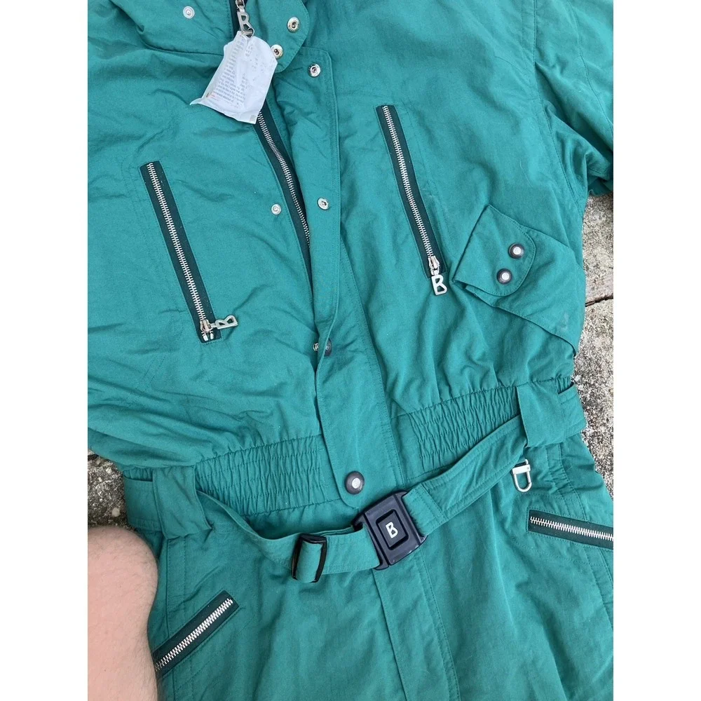Bogner Ski Suit Men 40 Blue One Piece Snowsuit Germany Dog Sledding Vintage NWT